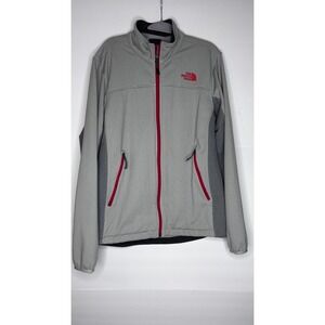 The North Face Mens Gray Full Zip‎ Softshell Jacket Coat